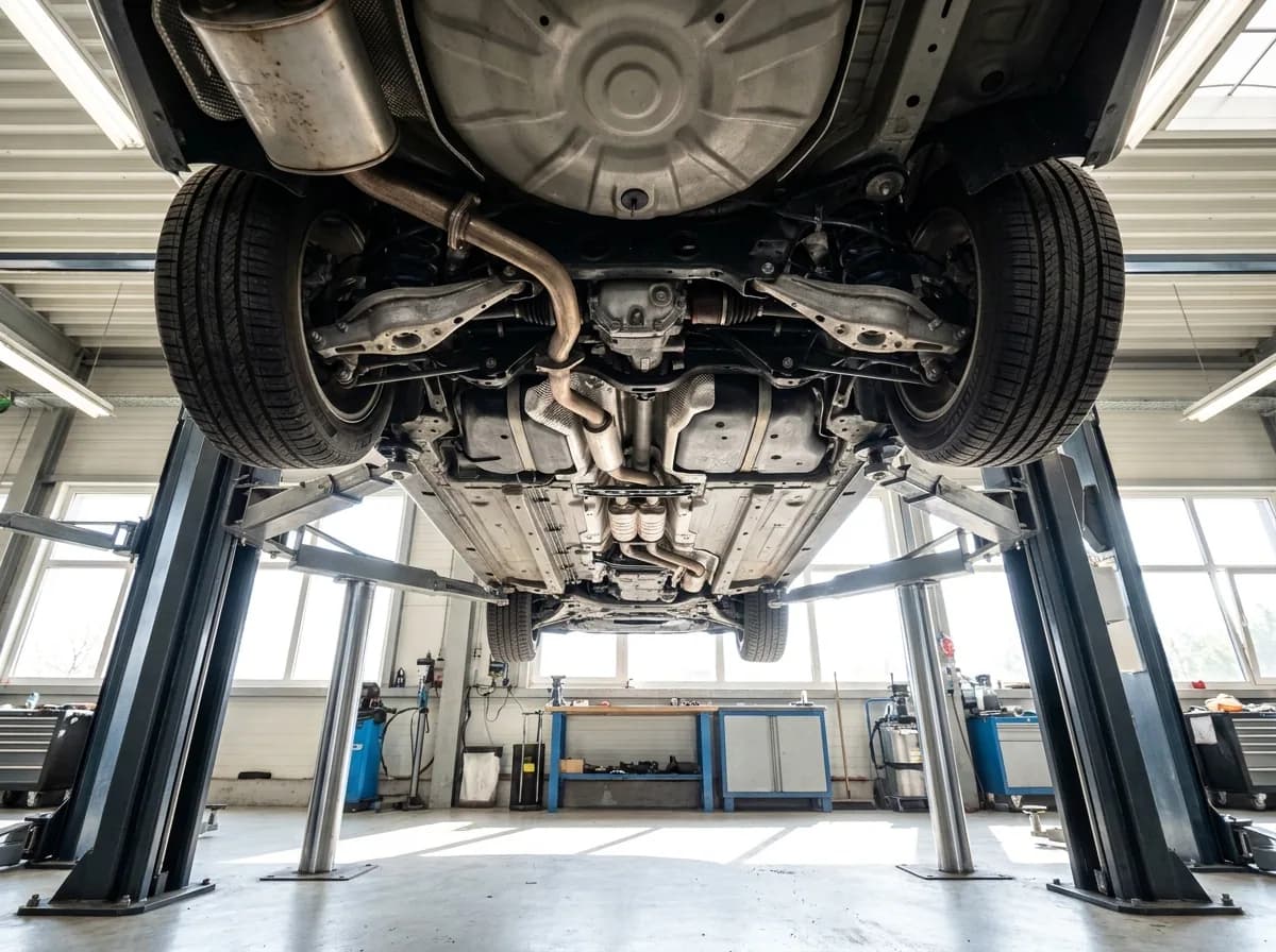 Fahrzeug auf der Hebebühne – KFZ-Werkstatt Worms